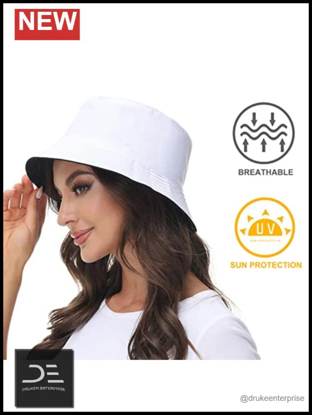 Reversible Bucket Hat Summer Beach UV Protection Outdoor Cap